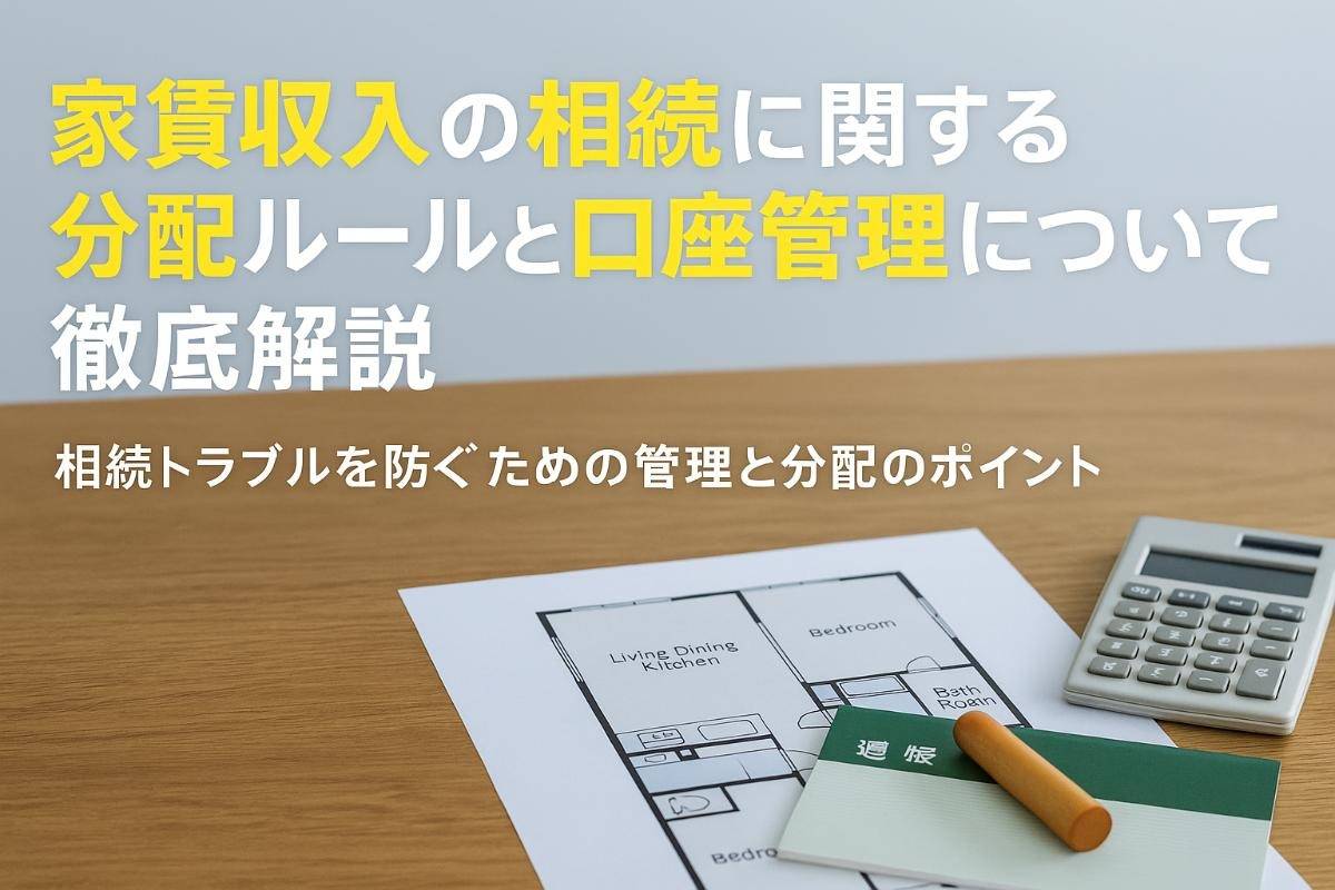 家賃収入の相続に関する分配ルールと口座管理について徹底解説