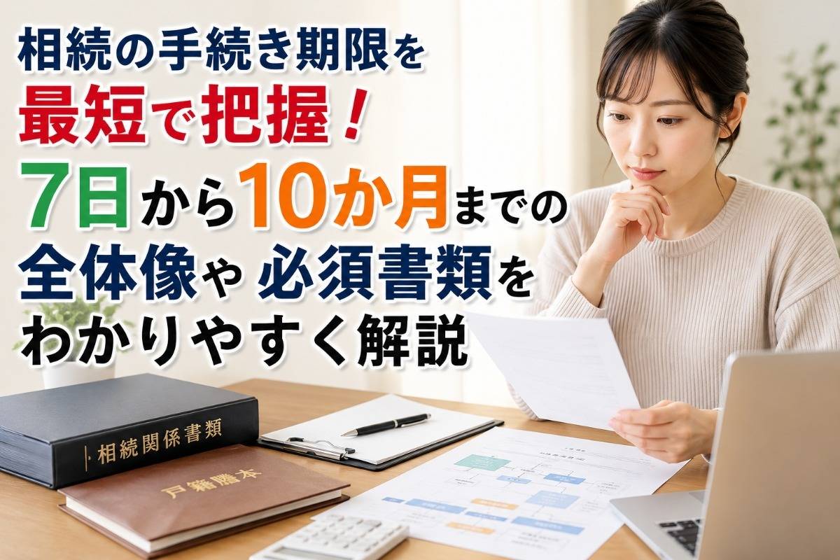 相続の手続き期限を最短で把握！7日から10か月までの全体像や必須書類をわかりやすく解説